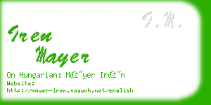 iren mayer business card